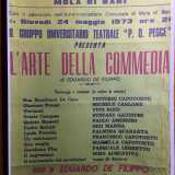 ...portando in scena la sua opera �L'arte della commedia� interpretata da giovani artisti molesi (foto di Mario Scarpetta)